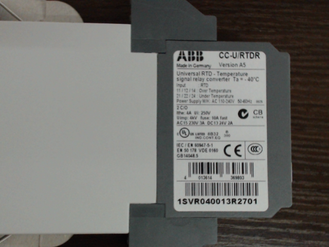 CC-U/RTDR -40°C Universalsignalwandler110-240VAC 50- 60HzR1 ON +5°C,OFF 2,5°C/R2 ON=10°C,OFF+15°C图片